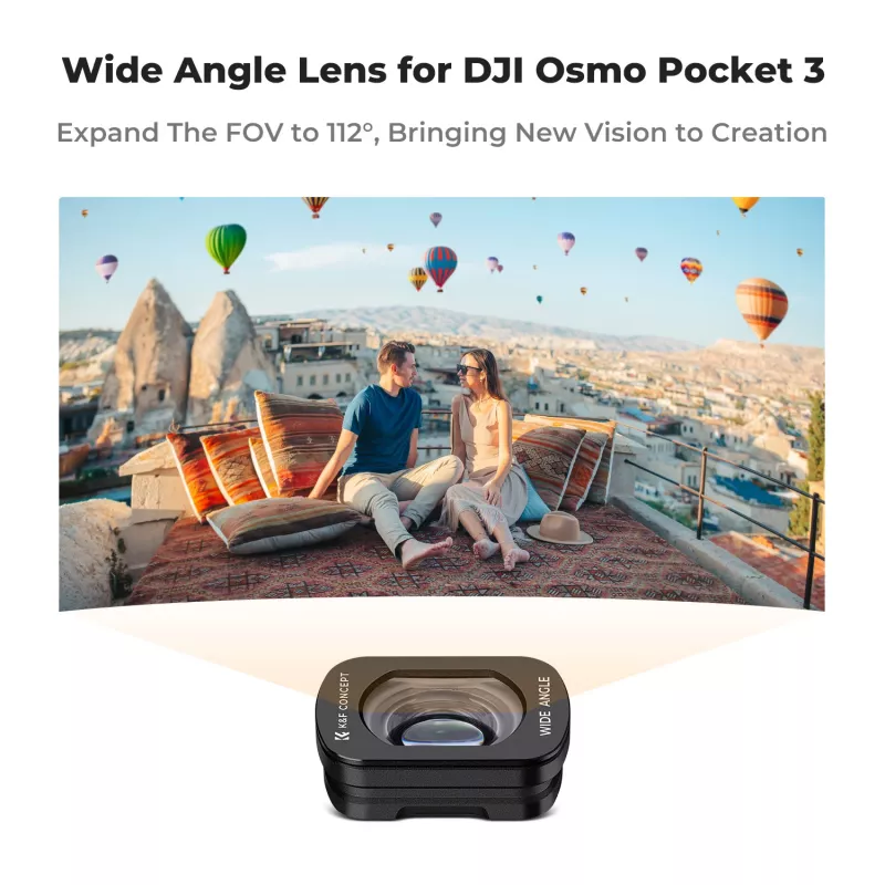 KF 112° Weitwinkelobjektiv für DJI Osmo Pocket 3 / 4 - Kf01.2612
