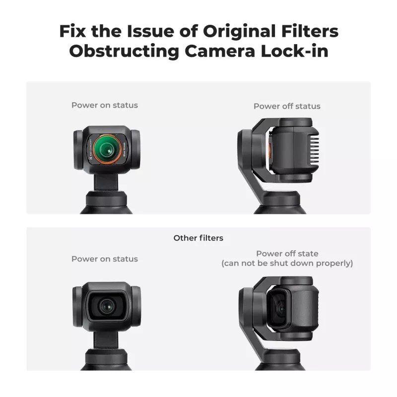 KF Filtr Blue Streak Anamorphic Filter + Tempered Glass Screen Protector 2-in-1 für DJI Osmo Pocket 3 / 4