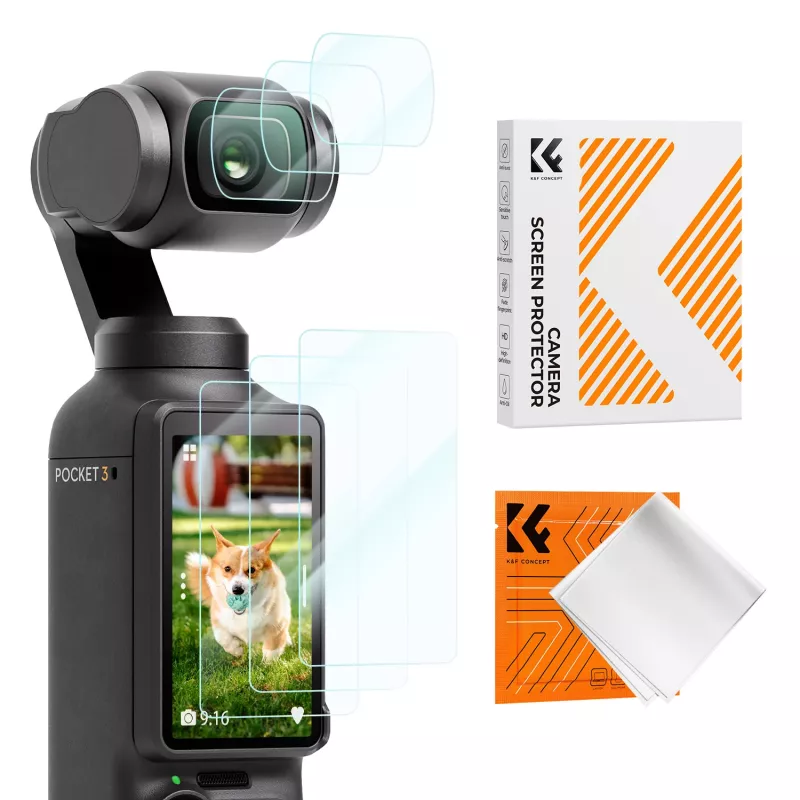 KF 6er-Pack 9H gehärtetes Glas Display- und Objektivschutz-Set für DJI Osmo Pocket 3