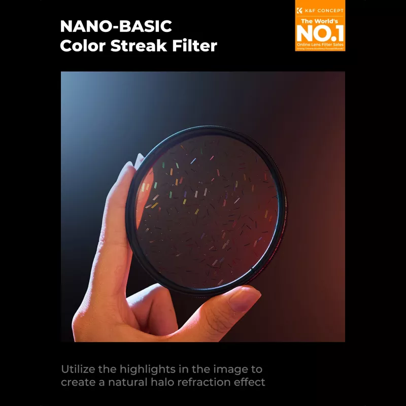 K&F Concept Nano-B MRC Starlight Glare Rainbow Flare Filter 49mm