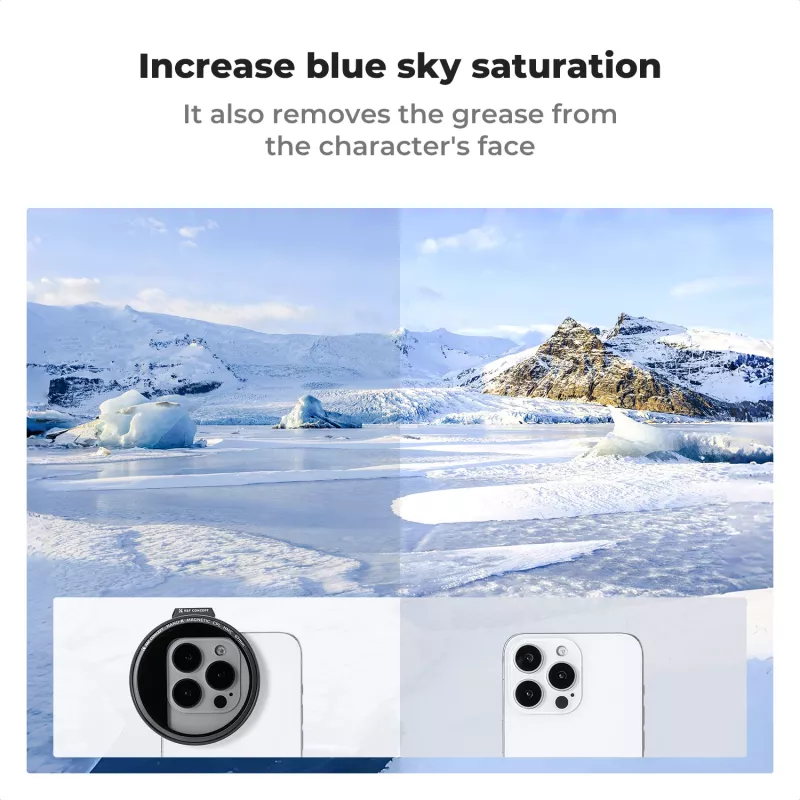 K&F Concept 67mm Zirkularpolarisationsfilter CPL HMC für Smartphone