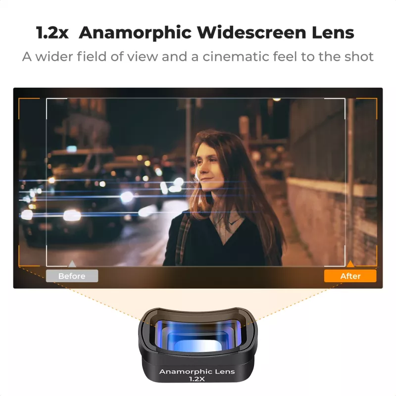 K&F Concept Anamorphic Lens 1.2x Magnetic Filter für DJI Osmo Pocket 3 (KF01.2700)