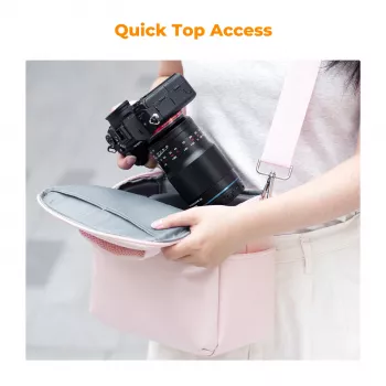 K&F Concept KF13.179V3 Sling Bag für DSLR, spiegellose Kameras, Drohne, Gimbal - Beige