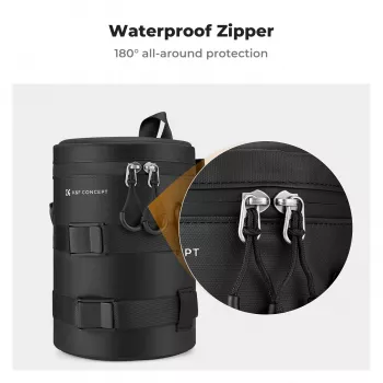 K&F Concept Waterproof Lens Pouch Large 19x12cm mit Staubbläser KF13.202