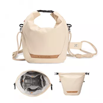 K&F Concept Crossbody Sling Bag 5L Beige für Kamera und Smartphone