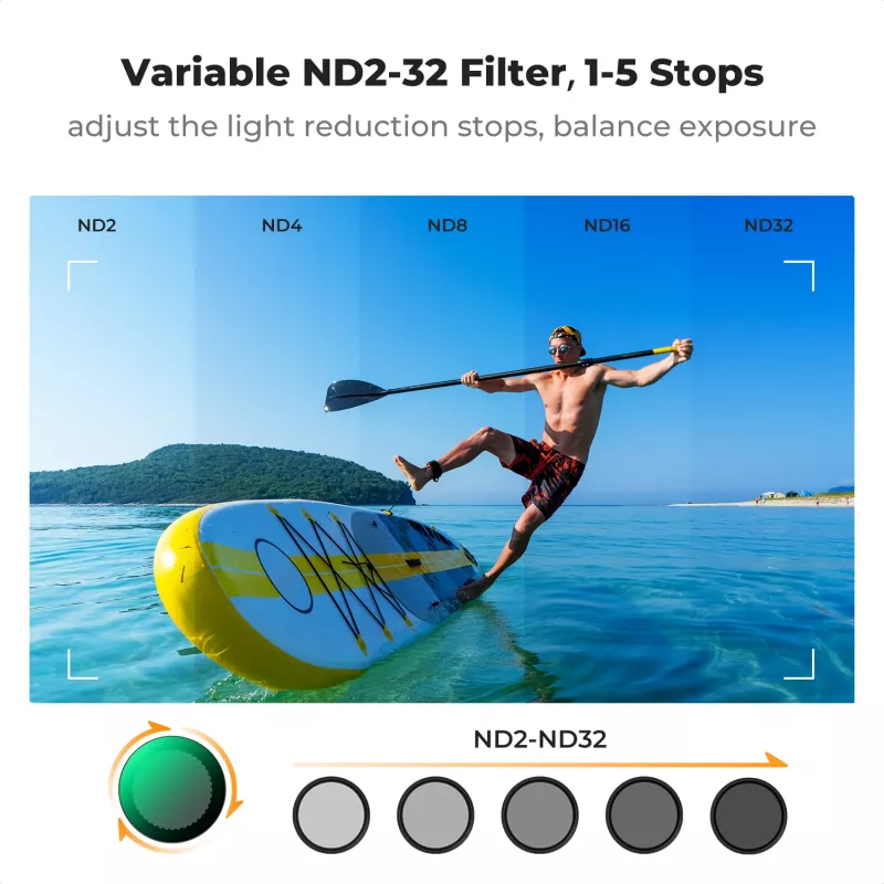 K&F Concept Nano-X Series Variable ND Filter ND2-ND32 für DJI Osmo Action 3/4/5 Pro