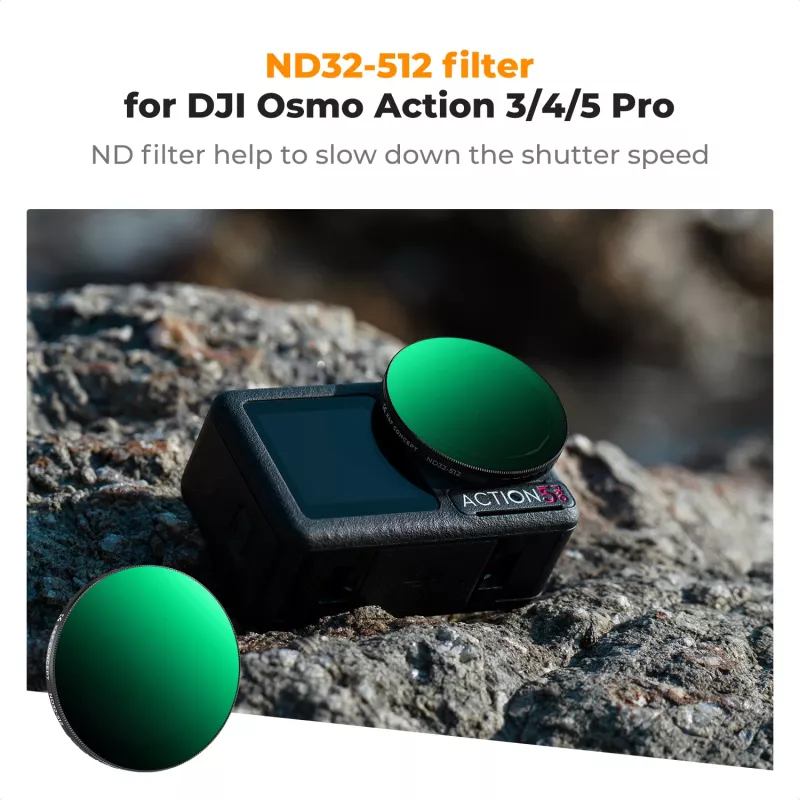 KF Concept Nano-X Variable ND Filter ND32-512 Grau für DJI Osmo Action 3/4/5 Pro