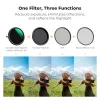 K&F Concept Nano-X MRC Hybrid Filter 3-in-1 77mm Fader ND2-32 + CPL + Black Diffusion 1/4