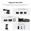 KF 3D-Kugelkopf Magnetstativhalterung für GoPro Smartphone Kamera mit 1/4 Zoll Gewinde KF31.156 Schwarz