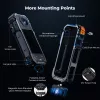 KF Protective Frame Mount Cage mit 2x 1/4 Zoll-20 Gewinde und GoPro-Halterung für Insta360 X5 / Kf31.182