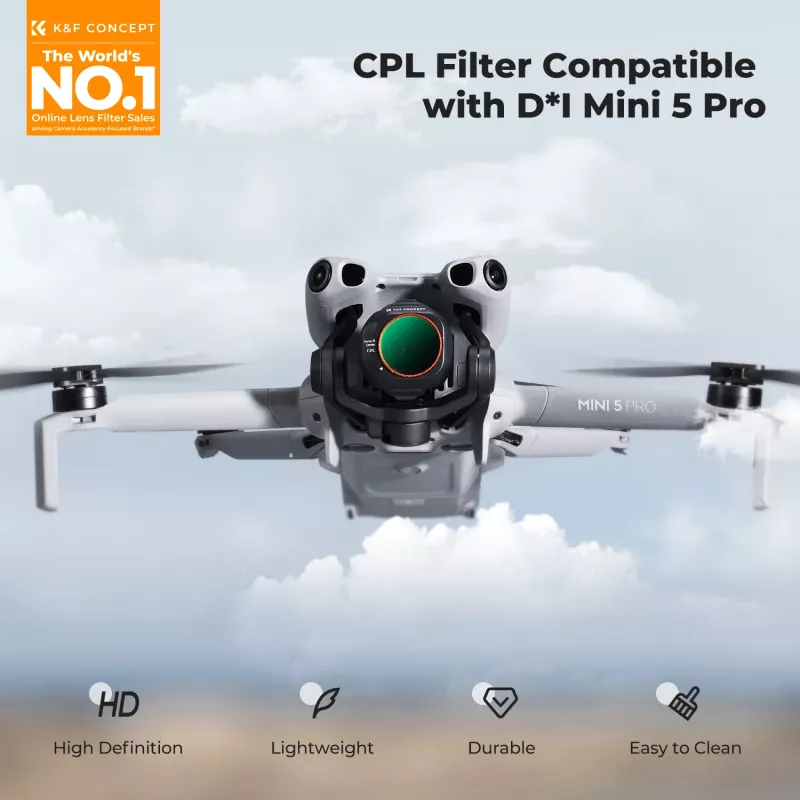 K&F Concept Circular Polarizer CPL Filter für DJI Mini 5 Pro Drohne (KF02.0002)