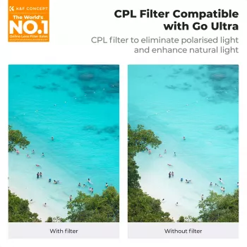 K&F Concept Nano-X 8K Ultra HD Zirkularpolarisationsfilter (CPL) mit Etui für Insta360 GO Ultra KF12.0011