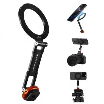 KF Magnetic MagSafe Phone Mount mit 1/4 Zoll Gewinde und Cold Shoe - Schwarz (KF31.196)