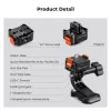 KF Schnellspannadapter mit USB-C-Ladefunktion für DJI Osmo Pocket 3/4, GoPro-Halterung, 1/4 Zoll Gewinde, Schwarz