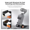 KF Mount Adapter Protective Frame für DJI Osmo Pocket 3 / 4 mit GoPro-Halterung und 1/4 inch-Stativgewinde - Schwarz