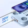 ORICO AP3 20W GaN Power Strip 5-in-1, 2x AC + 2x USB-A + 1x USB-C, Blau