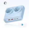 ORICO PDC25 25W 6-in-1 Desktop Power Strip mit 2 AC-Steckdosen, 2 USB-A und 2 USB-C Anschlüssen - Blau