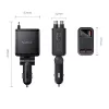 ORICO Twin Reach 45W USB-A + USB-C Auto-Ladegerät mit zwei einziehbaren USB-C-Kabeln - Schwarz