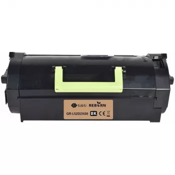 G&G Reborn Tonerkartusche kompatibel mit Lexmark 522X/52D2X00 Schwarz 45.000 Seiten Wiederaufbereitet 21310