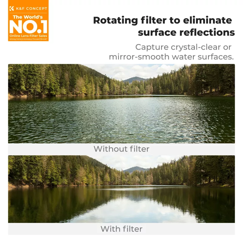 K&F Concept 67mm Zirkularpolarisationsfilter CPL mit Clip für Smartphone - KF15.0027
