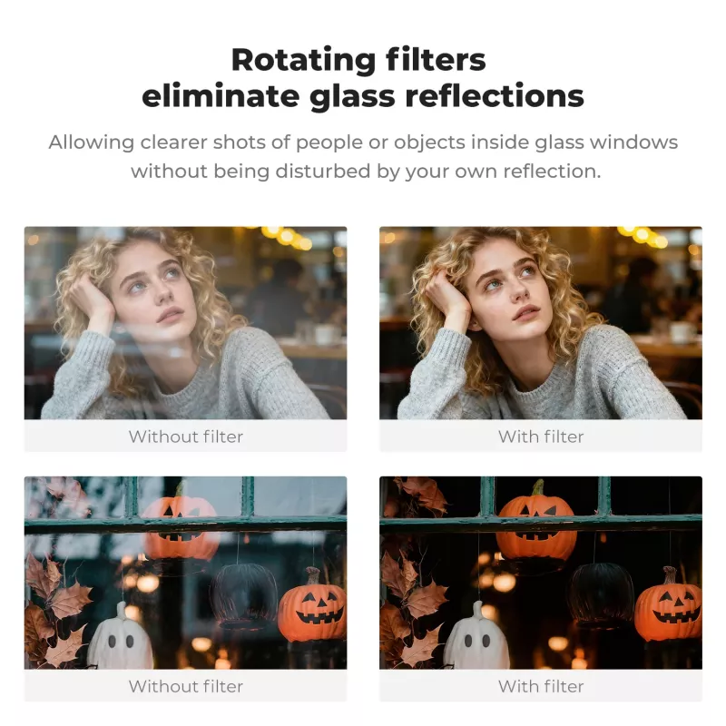 K&F Concept 67mm Zirkularpolarisationsfilter CPL mit Clip für Smartphone - KF15.0027