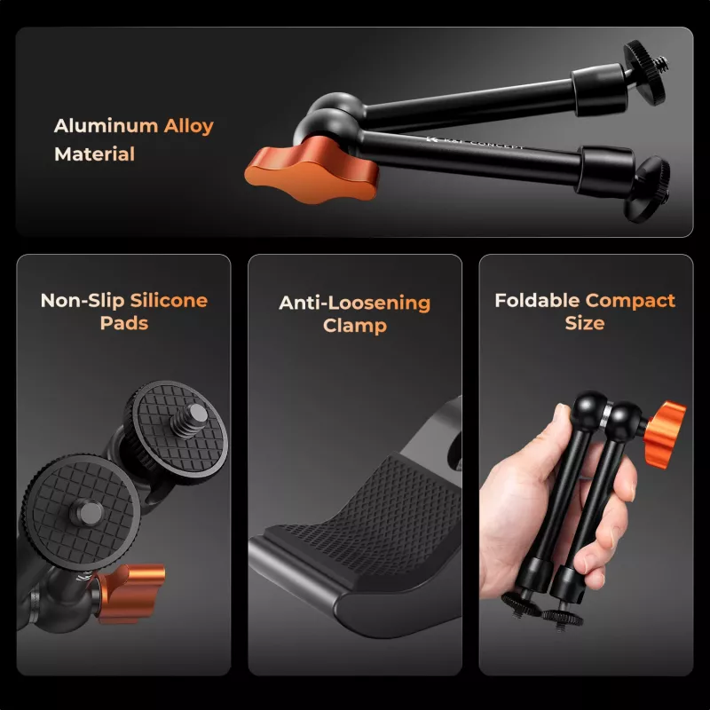 Magic Arm Super Clamp 1/4 3/8 Clamp 15-55mm Phone Holder Mount Kf31.131s2