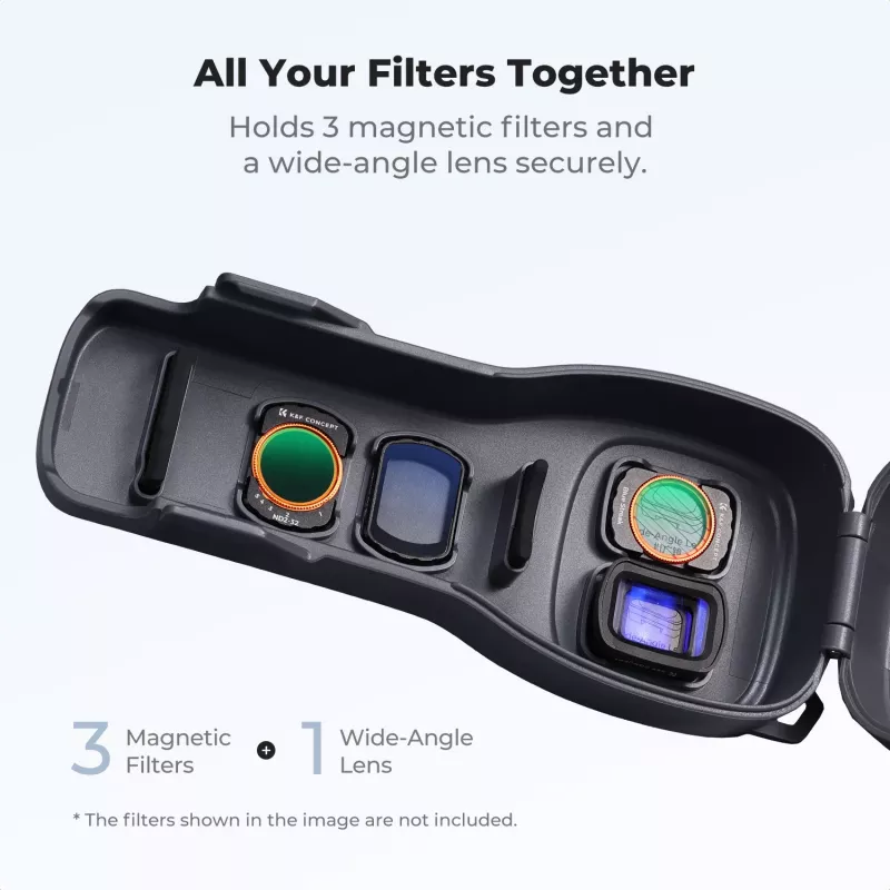 KF Hard PC Protective Case für DJI Osmo Pocket 3/4 mit Trageband - Schwarz