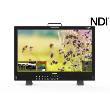 SWIT ELECTRONICS BM-245-NDI 23.8 Zoll 4K NDI Video Monitor - Full HD QLED Display mit 3D LUT
