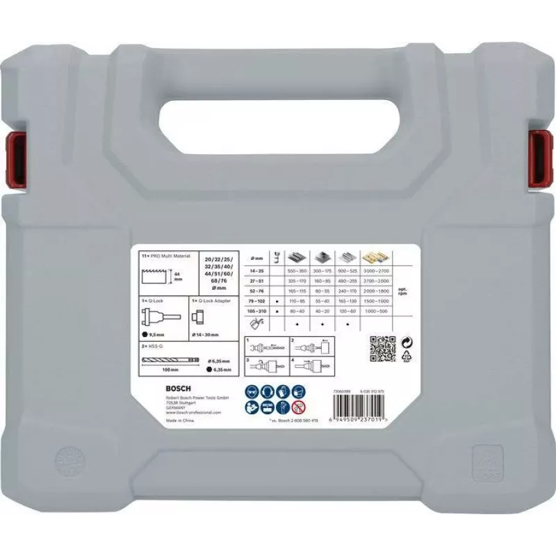 Bosch PRO Multi Material Q-Lock Lochsägen-Set 15-teilig 2608901549