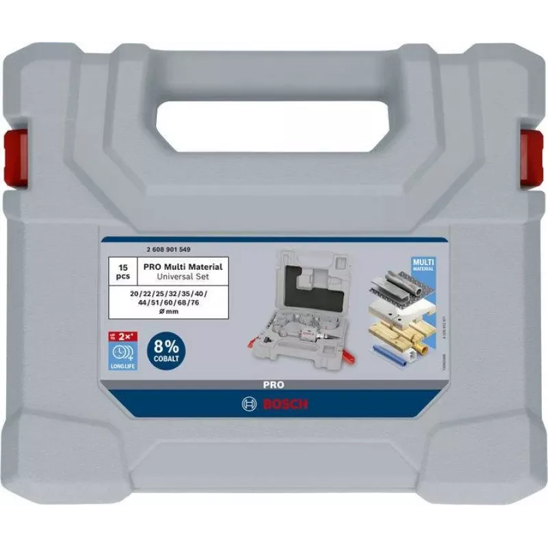 Bosch PRO Multi Material Q-Lock Lochsägen-Set 15-teilig 2608901549