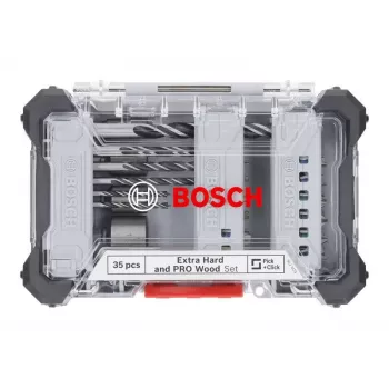 Bosch Extra Hard and PRO Wood Bohrer- und Bit-Set 35-teilig (2607017730)