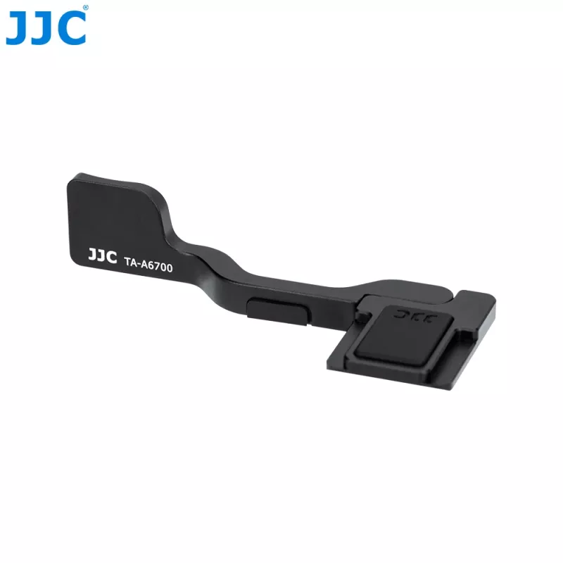 JJC TA-A6700 Daumenstütze für Sony A6700 Kamera – Aluminiumlegierung, Blitzschuh-Montage, Daumenauflage