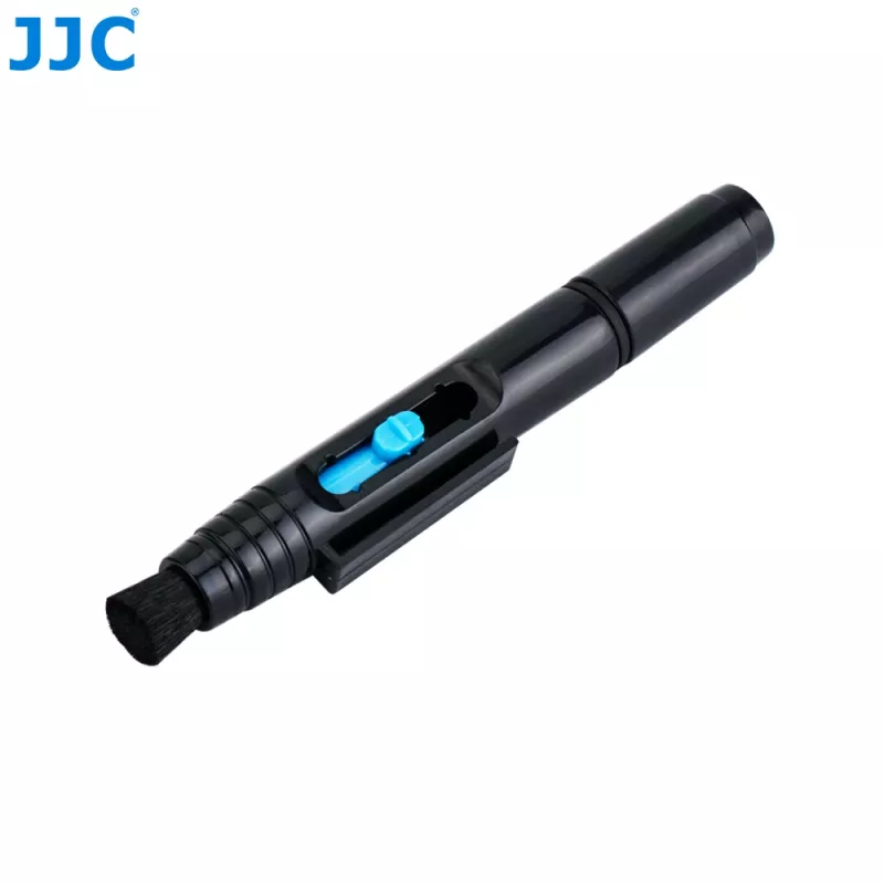 JJC Objektiv-Reinigungsstift mit Kohlenstoffspitze und einziehbarer Bürste für Kameraoptiken
