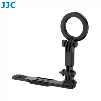 JJC HG-CS1 Erweiterungshalterung für DJI Osmo Pocket 3 mit Magsafe-Halterung, 1/4 inch-Gewinde, Kaltgeräteschuh, Aluminiumlegierung, Schwarz
