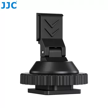JJC HC-DMN Hot Shoe auf 1/4 inch-20 Gewindeadapter für Mikrofonhalterung, Schwarz