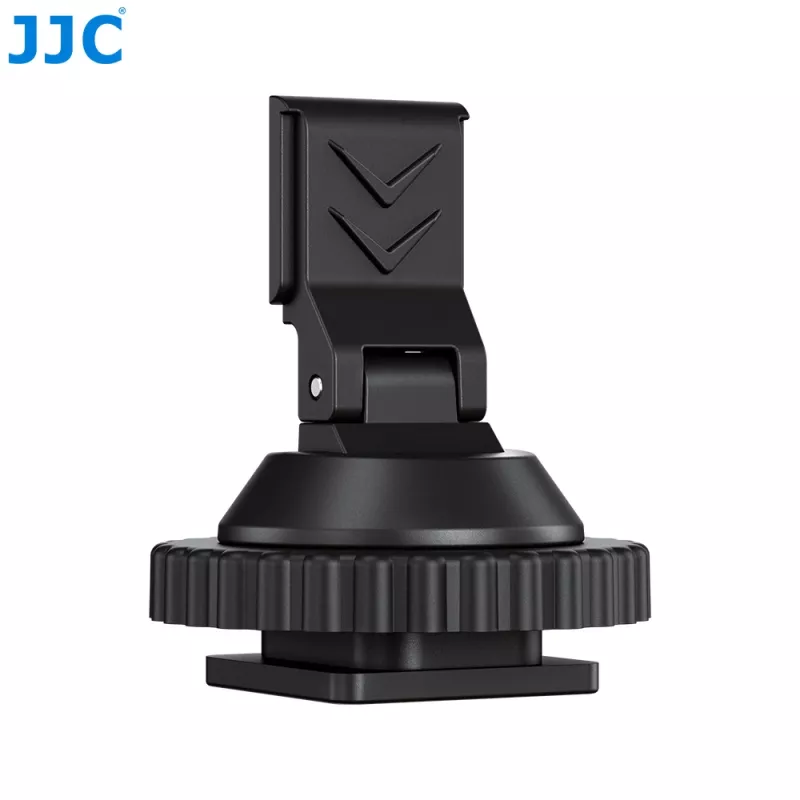 JJC HC-DMN Hot Shoe auf 1/4 inch-20 Gewindeadapter für Mikrofonhalterung, Schwarz
