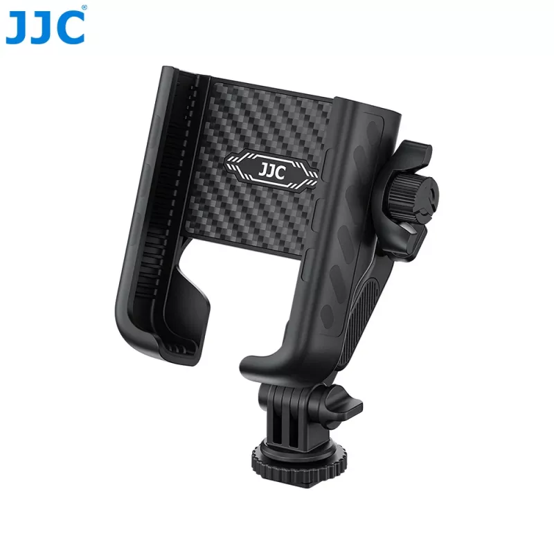 JJC PM-CS1 Adapterhalterung mit 1/4 inch-Gewinde für Telefon, Smartphone, GoPro, Standard-ISO-Hot-Shoe, Schwarz