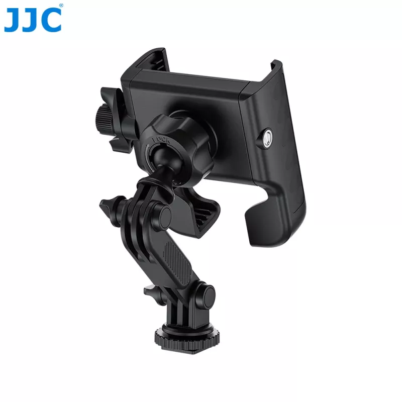 JJC PM-CS1 Adapterhalterung mit 1/4 inch-Gewinde für Telefon, Smartphone, GoPro, Standard-ISO-Hot-Shoe, Schwarz