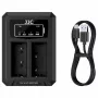 JJC Dual USB-C Ladegerät für 2x Fujifilm NP-W126 / NP-W126S Akku DCH-W126TC