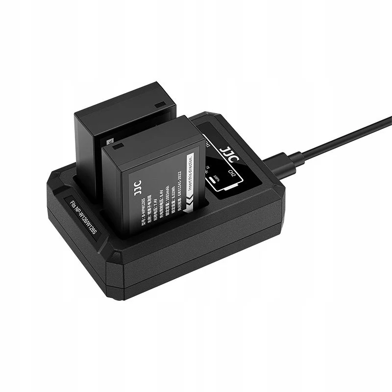 JJC Dual USB-C Ladegerät für 2x Fujifilm NP-W126 / NP-W126S Akku DCH-W126TC