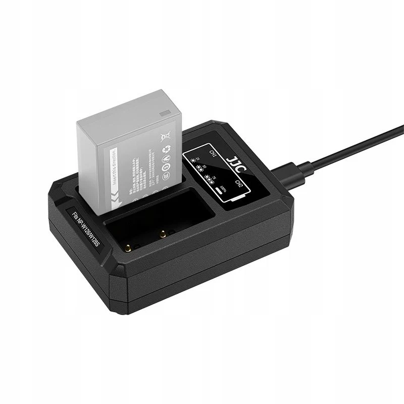 JJC Dual USB-C Ladegerät für 2x Fujifilm NP-W126 / NP-W126S Akku DCH-W126TC