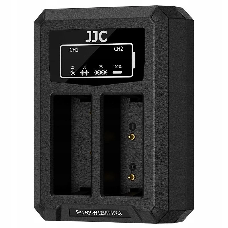 JJC Dual USB-C Ladegerät für 2x Fujifilm NP-W126 / NP-W126S Akku DCH-W126TC