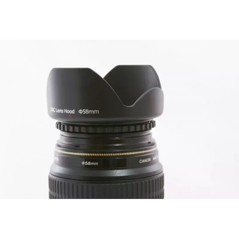 JJC 52mm Einschraub-Metall-Gegenlichtblende für Kameraobjektiv - belüftet, matt schwarz