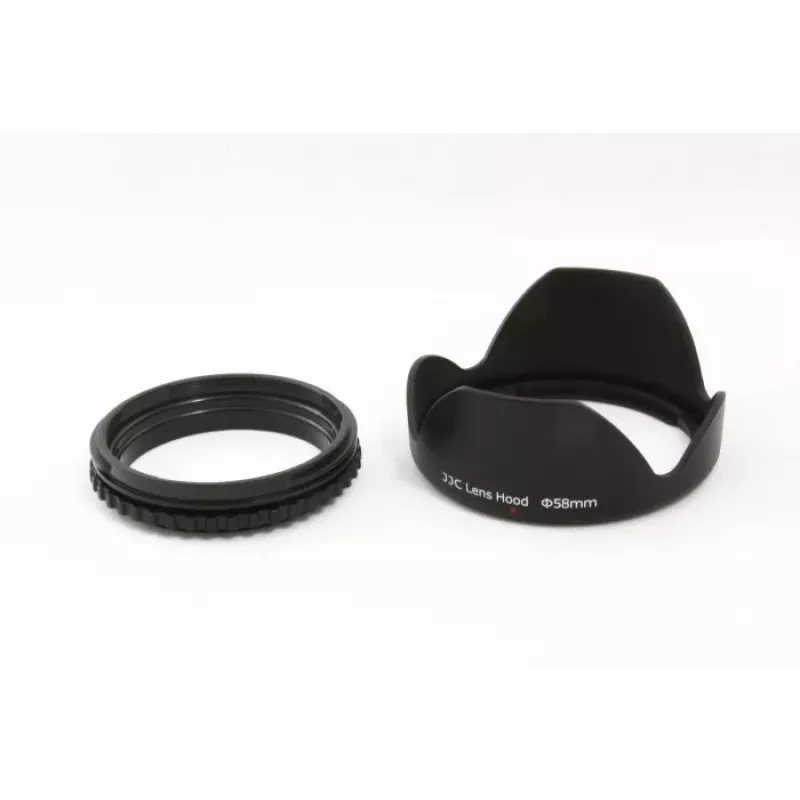 JJC 52mm Einschraub-Metall-Gegenlichtblende für Kameraobjektiv - belüftet, matt schwarz