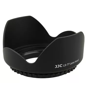 JJC 77mm Einschraub-Gegenlichtblende für Kameraobjektiv - Schwarz