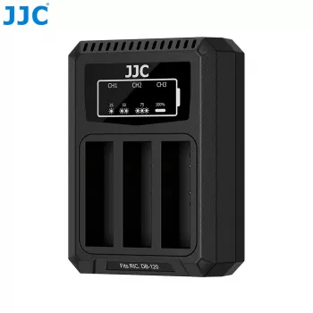 JJC Triple USB Battery Charger für Ricoh DB-120 (3 Slots) - DCH-DB120TC