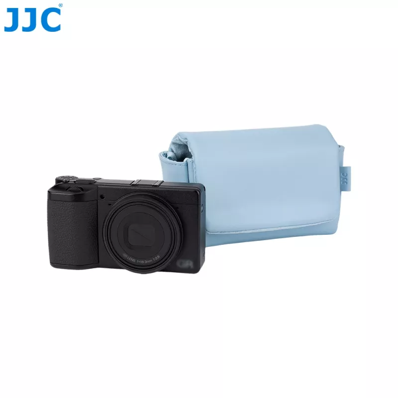 JJC CL-S Blue Neoprene Camera Pouch Case für Ricoh GR III, Canon G7 X, Sony RX100