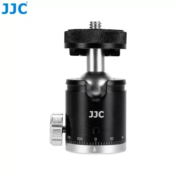 JJC BH-CM1 3D Aluminium-Kugelkopf mit 1/4 inch-Gewinde und Skala für Kamera