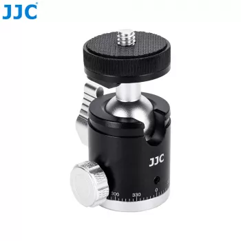 JJC BH-CM1 3D Aluminium-Kugelkopf mit 1/4 inch-Gewinde und Skala für Kamera