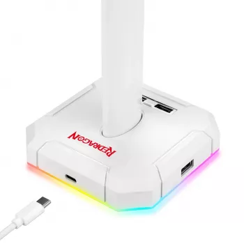 Redragon Scepter PRO HA300-W Gaming Headset Stand mit RGB-Beleuchtung, Weiß